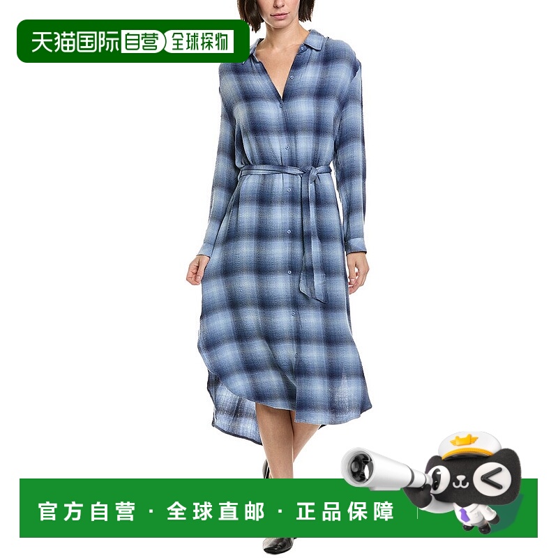 自营Bella Dahl High-Low Maxi Shirtdress - blue 美国奥莱直发