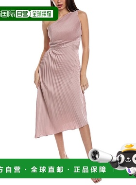 自营 Rene Ruiz One-Shoulder Cocktail Dress - pink 美国奥莱直