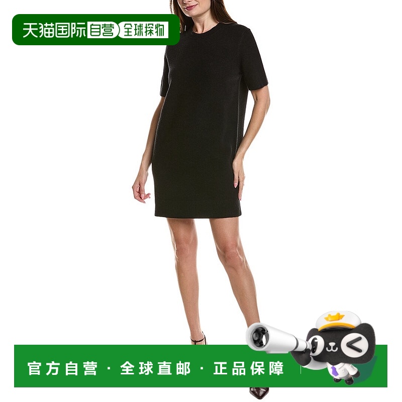 自营michael kors collectionMichael Kors系列羊绒T恤连衣裙-黑