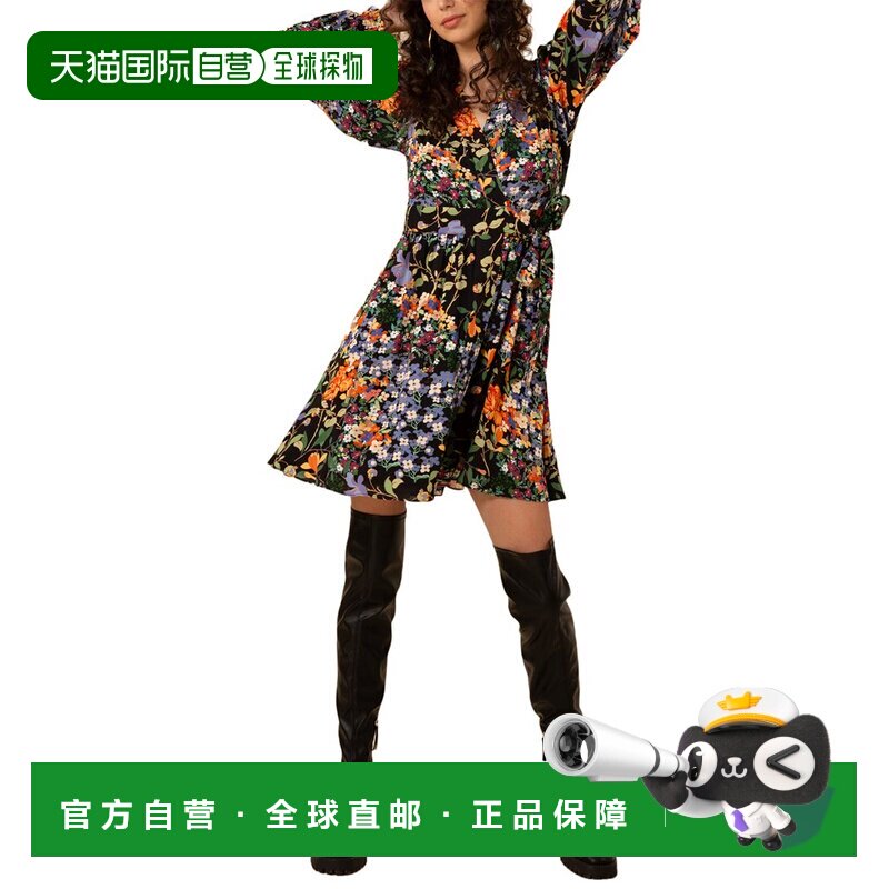 自营Hale Bob Maren迷你连衣裙-黑色 美国奥莱直发