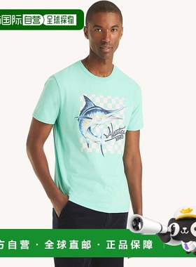 自营 Nautica男士马林图案T恤-池畔浅绿色 美国奥莱直发