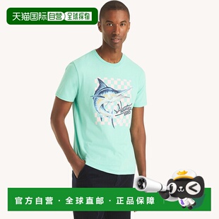 自营 Nautica男士马林图案T恤-池畔浅绿色 美国奥莱直发