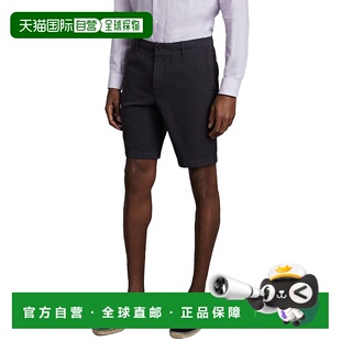 美国奥莱直发休闲裤 自营 海军蓝 Ezra休闲亚麻短裤 Reiss