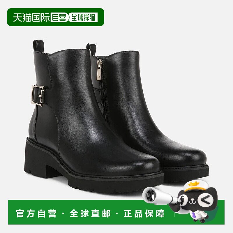 自营Naturalizer Delilah Bootie Womens Black Leather Block He