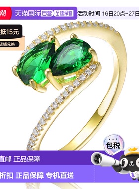 自营geneviveSterling Silver 14K Gold Plated with Colored Cub