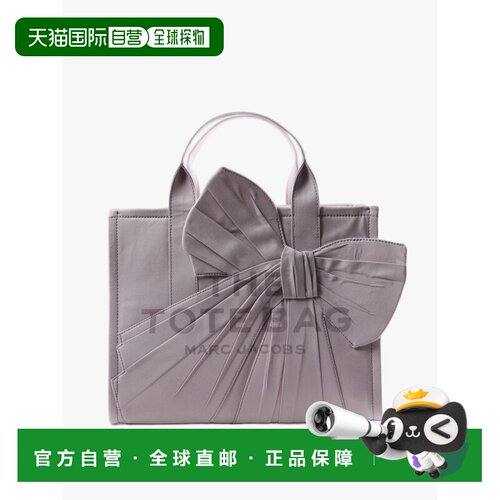美国直邮MARC JACOBS-女款大蝴蝶结帆布中号托特包