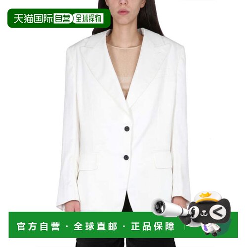 自营tom fordBoyfriend Jacket - white 美国奥莱直发外套