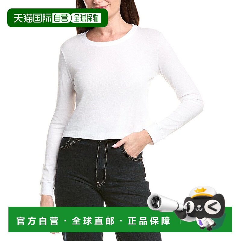 自营l'agenceL’AGENCE Donna Crop T-Shirt - ivory 美国奥莱直