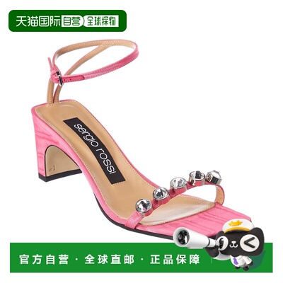 自营 Sergio Rossi SR1 Sandal pink 美国奥莱直发女鞋单鞋凉鞋