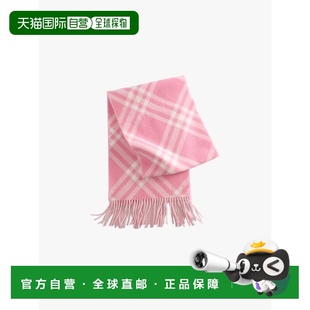 美国直邮BURBERRY-男女通用Mu Check格子羊绒围巾
