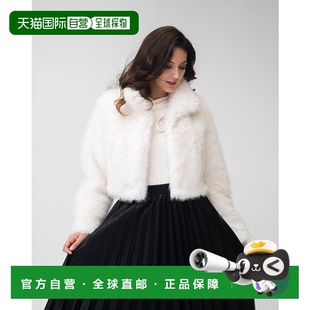 Faux Cropped Fur Jacket 美国 自营adrienne cream landauOpal