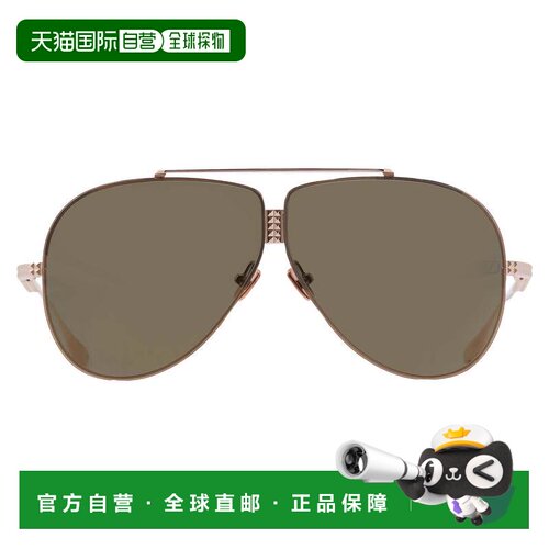 自营Valentino XVI G-15 Gold Flash Mirror Pilot Unisex Sungla