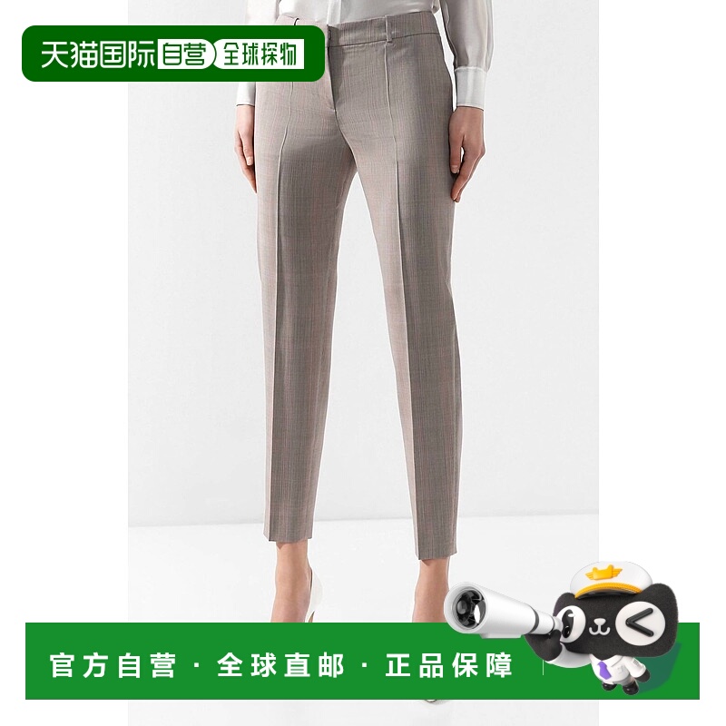 自营 hugo bossTinufa Micro Stripe Crop Straight Leg Wool Pan