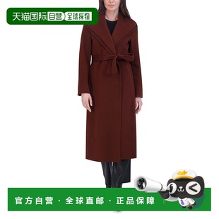 Faced Belted Blend Wool Double Fit Slim Women 自营TAHARI