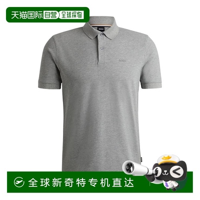 自营bossPallas Regular-fit polo shirt in cotton with embroid