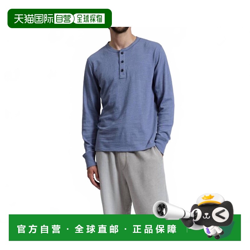 自营rag & boneClassic Flame Long Sleeve Henley In Sea Grey -