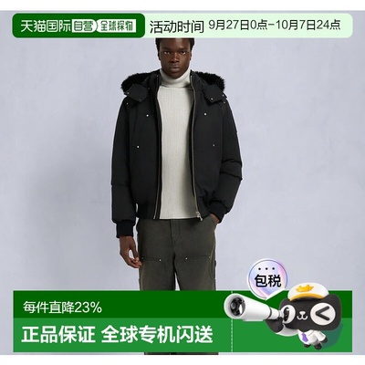 Moose Knuckles 男士ORIGINAL BALLISTIC BOMBER纯色连帽羽绒服