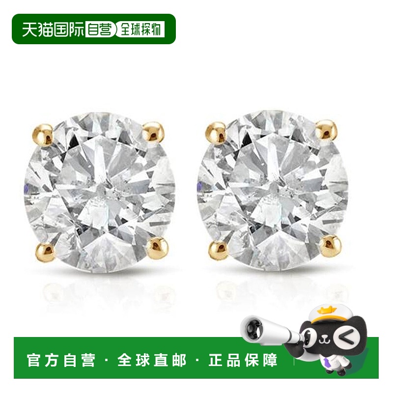 自营 pompeii31/3 克拉钻石耳钉 14K 黄金 - 14k 黄金时尚饰品 美