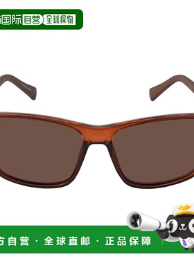 自营Calvin Klein Brown Rectangular Men's Sunglasses CK19568S