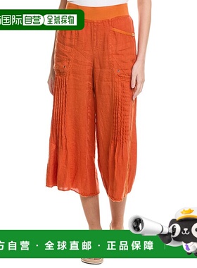 自营 XCVI Brielle亚麻高乔长裤-橙色 休闲裤美国直发新款奥莱