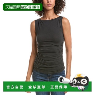 黑色 bone破骨露西褶皱背心 美国奥莱直发性感 自营rag