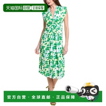 自营 Diane von Furstenberg Livia Midi Dress - green 美国奥莱