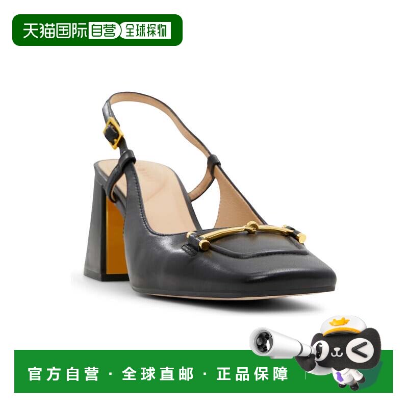 自营Ted Baker 女士 Mia Icon 皮革露跟高跟鞋,黑色 - 黑色 美国