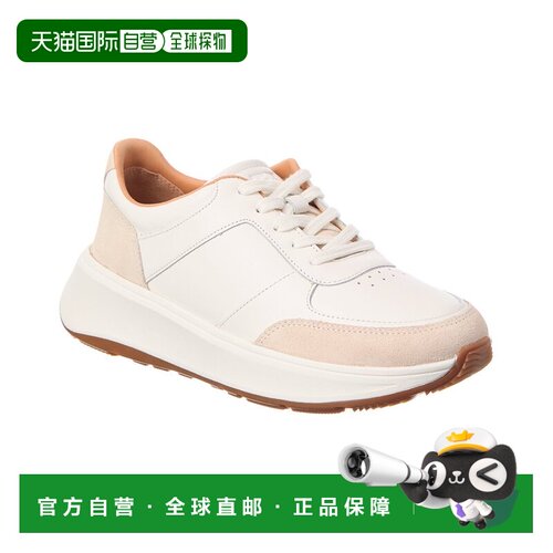自营FitFlop F-Mode Leather & Suede Sneaker - white 美国奥莱