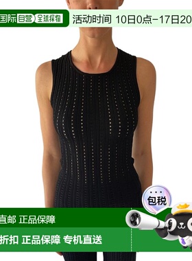 自营Adam Lippes Black Pointelle Knit Shell - black 美国奥莱