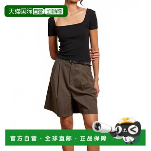 Luxe Rib Square 自营perfectwhiteteeWomen Crop Chloe Neck