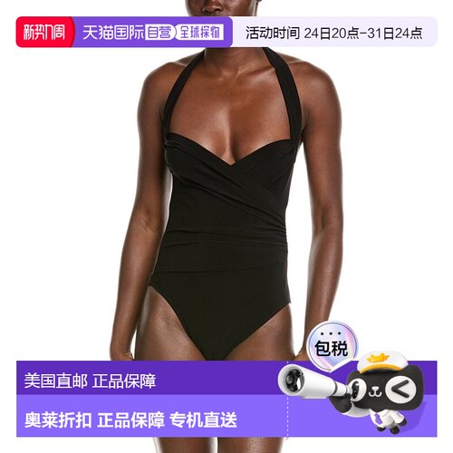 自营Norma Kamali Cayla Bodysuit - black 美国奥莱直发性感泳衣