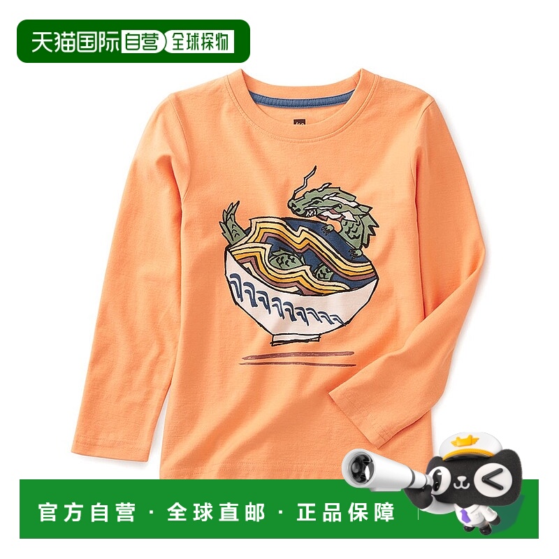自营 Tea Collection Ramen Dragon Graphic T-Shirt - orange 美
