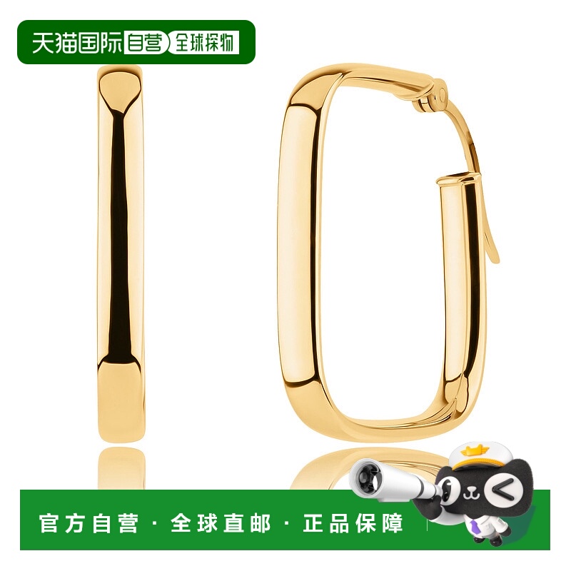 自营 max + stone纯 14K 黄金 24 毫米方形环状耳环 - 黄色 美国