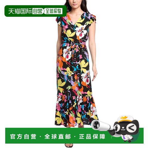 自营Sam Edelman Bright Flower Maxi Dress - black 美国奥莱直