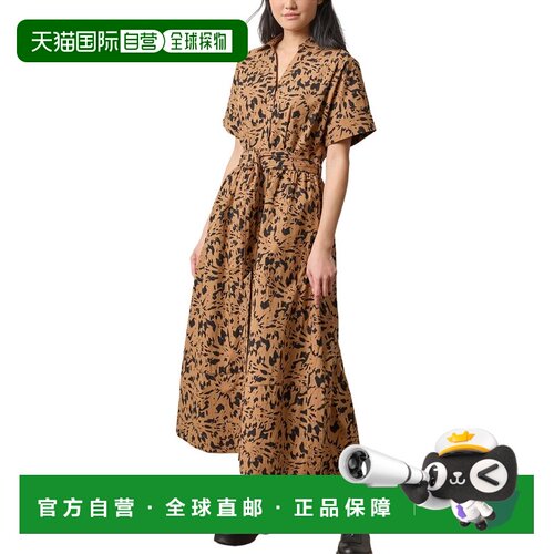自营Lilla P Collared Maxi Shirt Dress - brown 美国奥莱直发