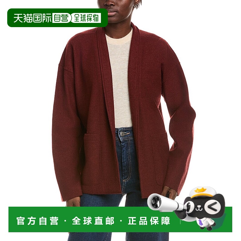 自营EILEEN FISHER High Collar Wool Jacket - red 美国奥莱直发