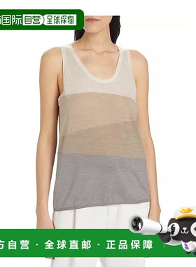 1h可退 【美国直邮】Saks Fifth Avenue 拼色羊毛背心 女士毛衣 1