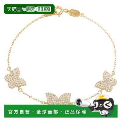 自营Suzy Levian 黄色纯银方晶锆石蝴蝶手链 - 黄色 美国奥莱直发