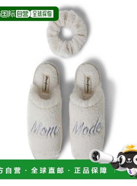 自营Dearfoams Womens Louise Embroidered Mom Slide Slipper Gi