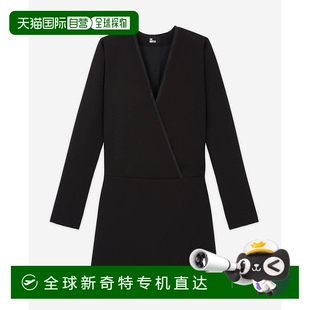 美国奥莱直发 自营 the kooplesV领迷你连衣裙 黑色