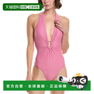 自营PQ Swim Plunge Detail One-Piece - pink 美国奥莱直发泳衣