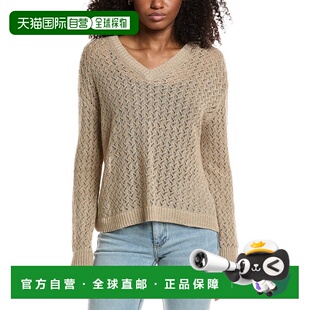 York Cabled tan 148 美国 Sweater New Neck 自营Lafayette