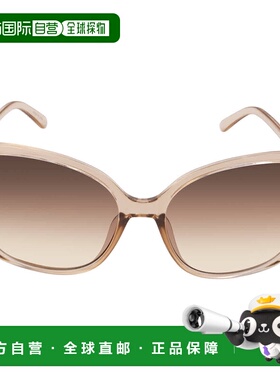 自营Calvin Klein Brown Gradient Butterfly Ladies Sunglasses