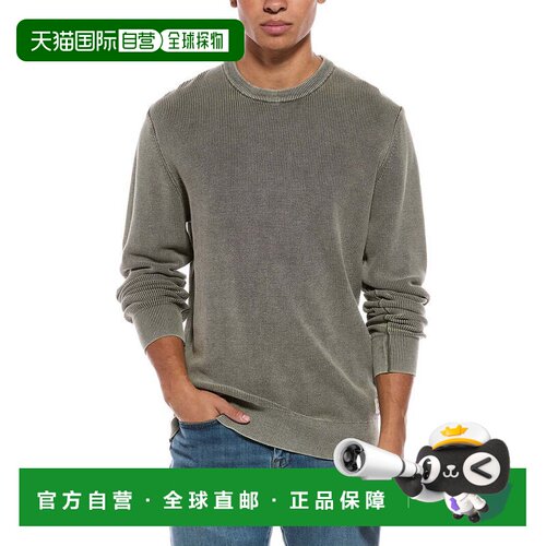 美国直邮自营weatherproof vintage防风雨复古罗纹针织石器圆领