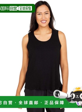 自营Women's Eileen Fisher Tank Top Black  Linen Jersey Sleev