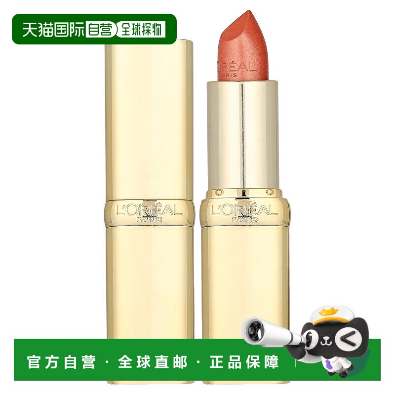 香港直邮欧莱雅,纷泽丰润唇膏，417 橘粉色，0.13 盎司（3.6正品