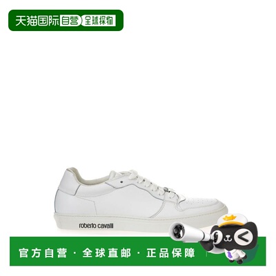 自营Roberto Cavalli Leather Low Top Women's Sneakers - white