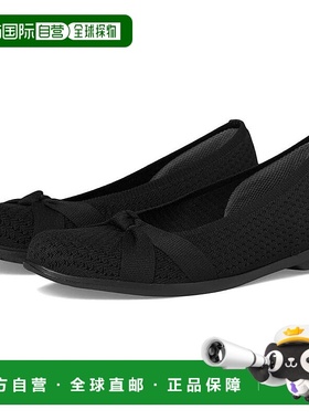 自营Bzees Kissed Ballet Flat Women's Black knit Slip-On Roun