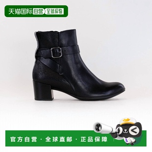 黑色 自营 毫米黑色带扣踝靴 美国奥莱直发爱步 ecco经典