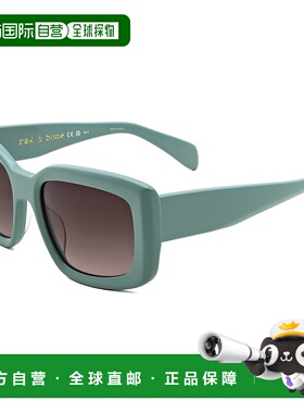 自营 rag & boneRag&Bone女式54毫米绿色太阳镜-绿色 美国奥莱直